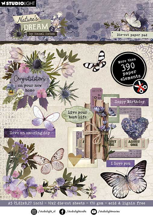 Studio Light Natures Dream 2 Die-cut Paper Pad Elements