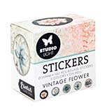 Studio Light Vintage Flower ø30mm Round Stickers on Roll (100pcs)