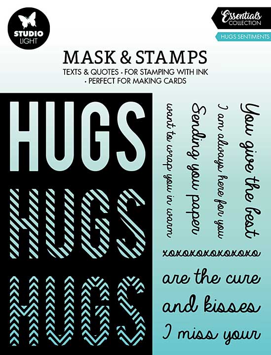 SO: Studio Light Hugs Sentiments Essentials Mask and Stamp