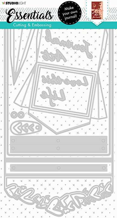 Studio Light Travel Journal Cutting and Embossing Dies