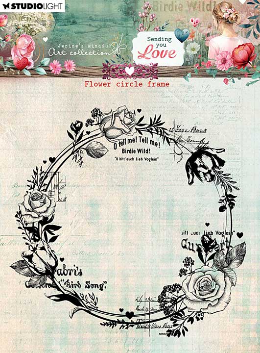 SO: Studio Light Sending You Love Clear Stamps Flower Circle Frame (JMA-SYL-STAMP796)