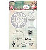 Studio Light Sending You Love Stamp and Cutting Dies Heart ATC (JMA-SYL-SCD92)