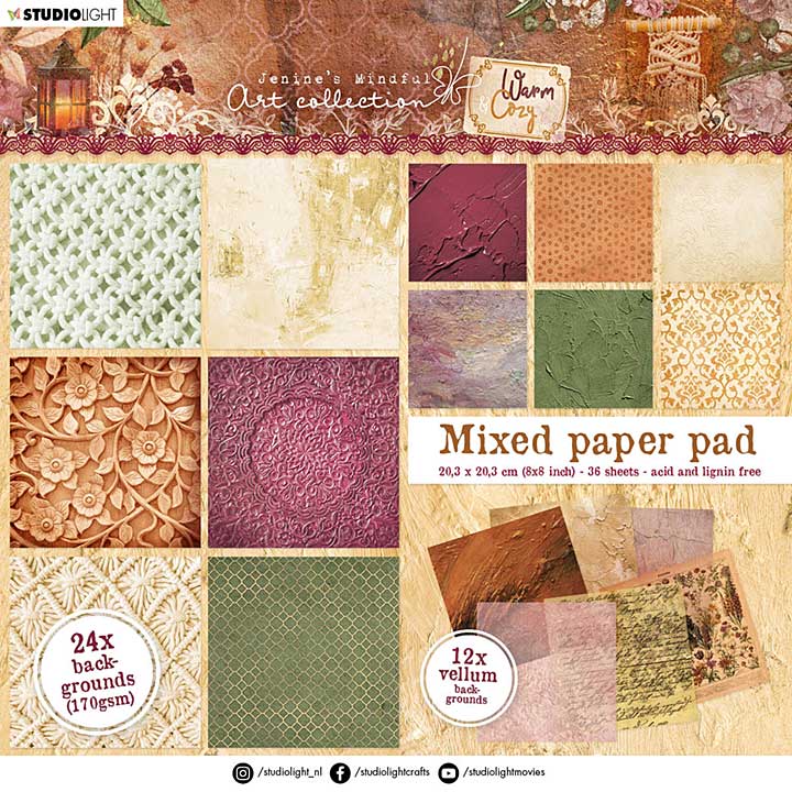 Studio Light Backgrounds Warm and Cozy Mixed Paper Pad