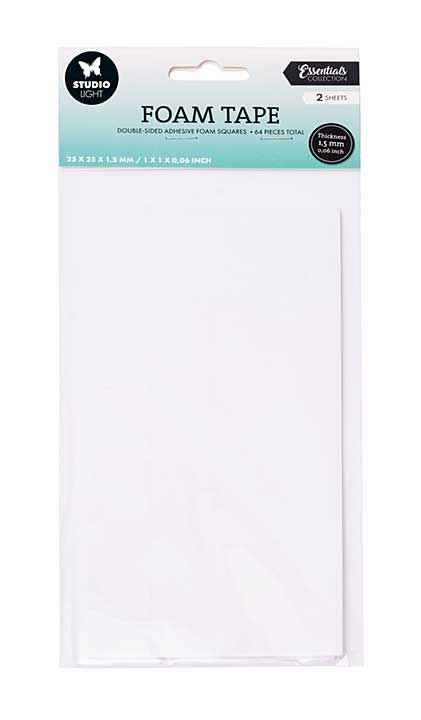 Studio Light Foam Tape Double-sided Squares 25x25mm (2 sheets)