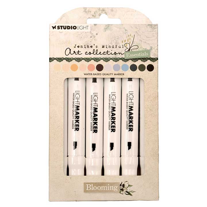 Jenines Mindful Art Light Marker Pens - Blooming (12pk)