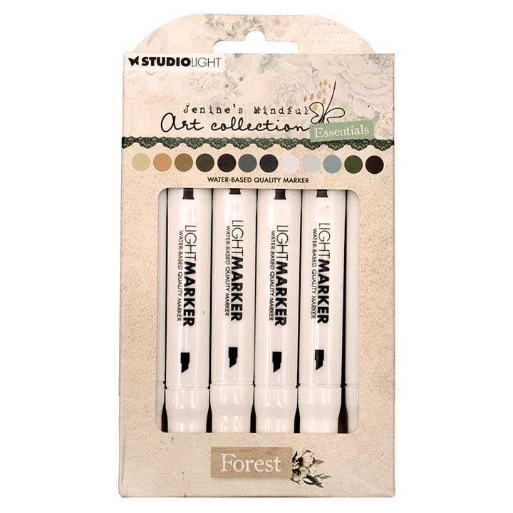 Jenines Mindful Art Light Marker Pens - Forest (12pk)