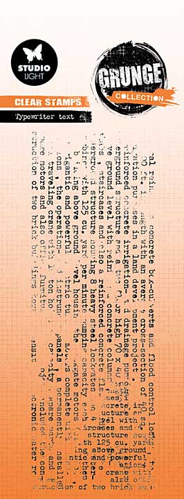 Studio Light Typewriter Text Grunge Clear Stamp