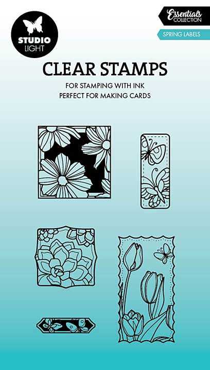 Studio Light Spring Labels Essentials Clear Stamp