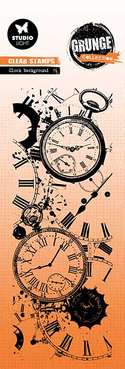 Studio Light Clock Background Grunge Clear Stamp
