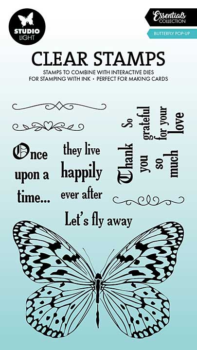 Studio Light Butterfly Pop-Up Essentials Clear Stamp