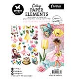 Studio Light Fluttering Flowers Collage Paper Elements