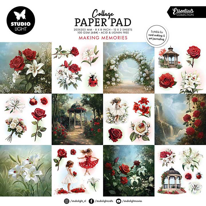 Studio Light Making Memories 8x8 Inch Collage Paper Pad