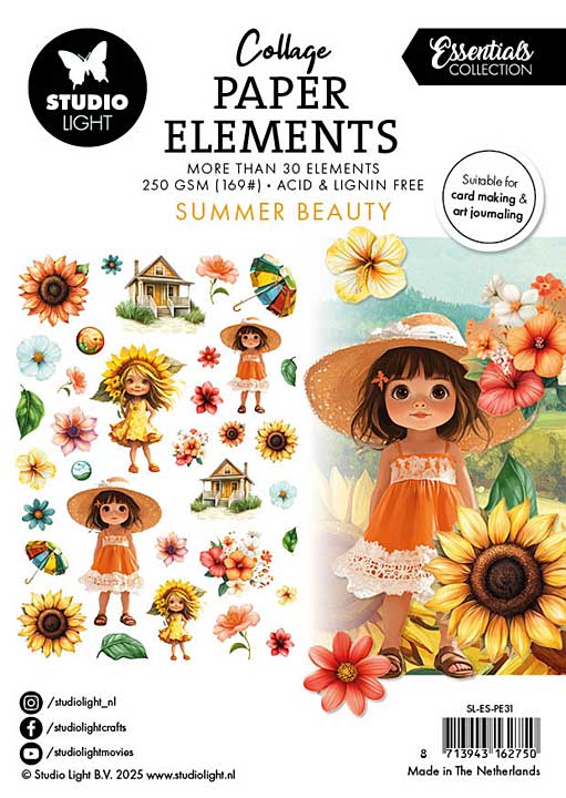 Studio Light Summer Beauty Collage Paper Elements