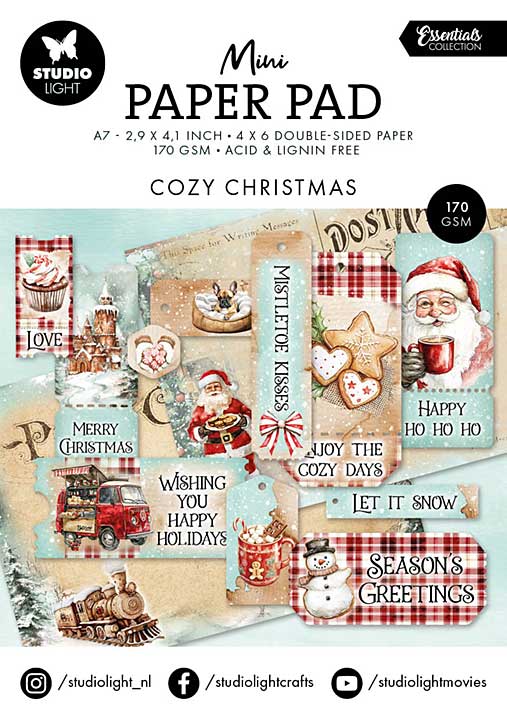 Studio Light Cozy Christmas A7 Essentials Mini Paper Pad