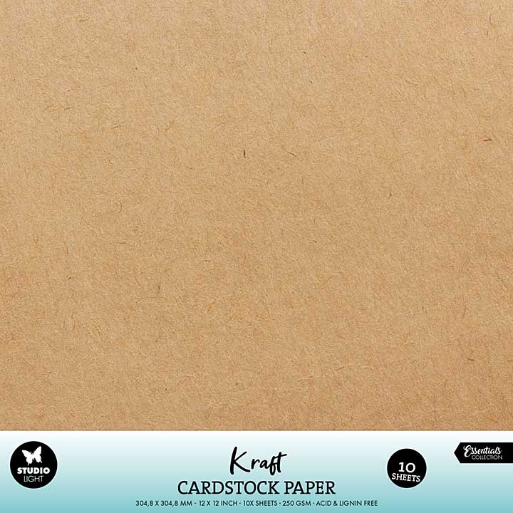Studio Light Kraft 12x12 Inch Cardstock Paper (10pcs)