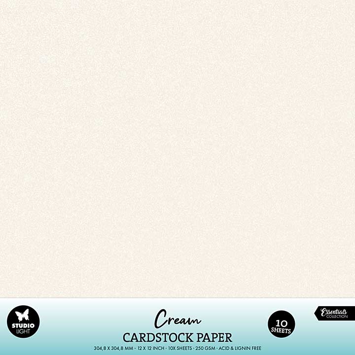 Studio Light Cream 12x12 Inch Cardstock Paper (10pcs)