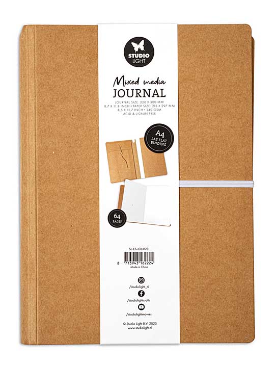 Studio Light Mixed Media Journal A4 Lay Flat Binding  (BASIC)