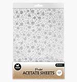 SO: Studio Light Snowflakes Silver Christmas Acetate Sheet