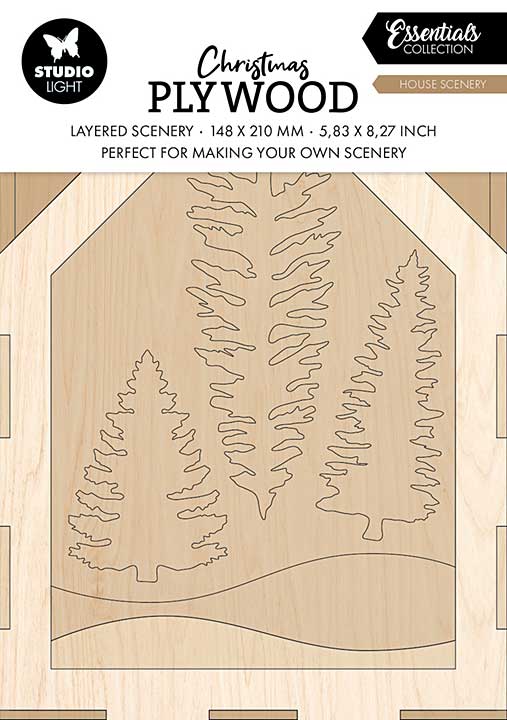 Studio Light House Scenery Christmas Plywood