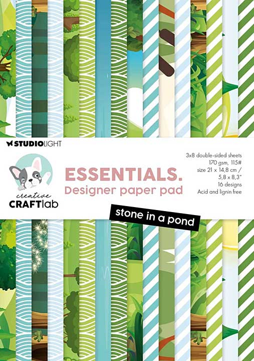 Studio Light Creative Craftlab Design Paper Pad Stone In A Pond Essentials