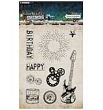 Studio Light Gearheads Workshop Clear Stamps Gears and Guitar