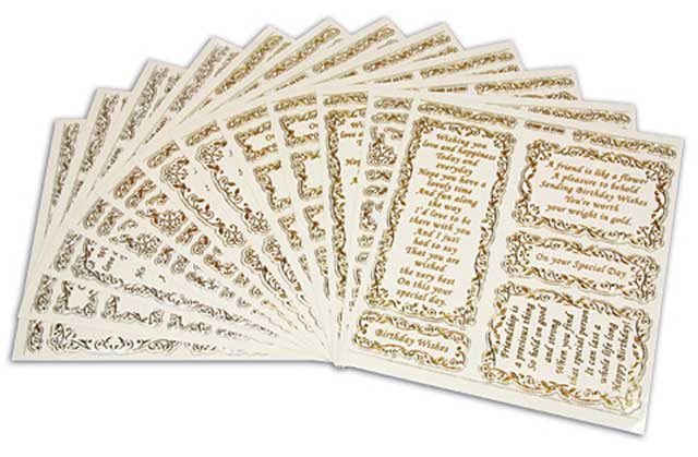 Pinflair Peel Off Stickers, Verses - All Occasions with Borders [1029]