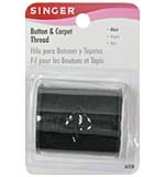 SO: Button and Carpet Thread - Black (50yd)