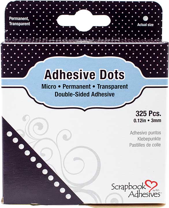 SO: Scrapbook Adhesives Micro Dots 325pk - Permanent, .12