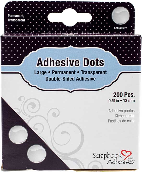 Scrapbook Adhesives Large Dots 200pk - Permanent, .51