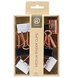 SO: Medium Binder Clips 10pk - Black, Copper, and White