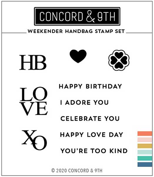 Concord & 9th Clear Stamps 3X3 - Weekender Handbag