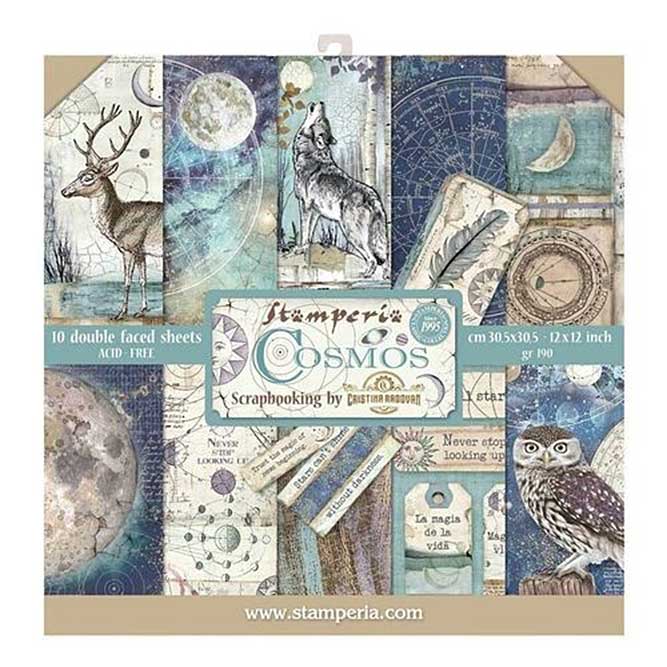 Stamperia Cosmos 12x12 Inch Paper Pack