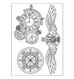 SO: Stamperia Silicone Mould A5 Sir Vagabond Clocks And Wings