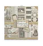 SO: Stamperia Mini Scrapbooking Pad 10 Double Sided Sheets - Calligraphy (20.3 x 20.3cm, 8x8)