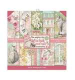SO: Stamperia Mini Scrapbooking Pad 10 Double Sided Sheets - Orchids And Cats (20.3 x 20.3cm, 8x8)