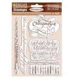 Stamperia HD Natural Rubber Stamp Calligraphy (14 x 18cm)
