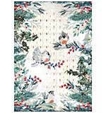 Stamperia A4 Rice Paper Romantic Christmas Birds