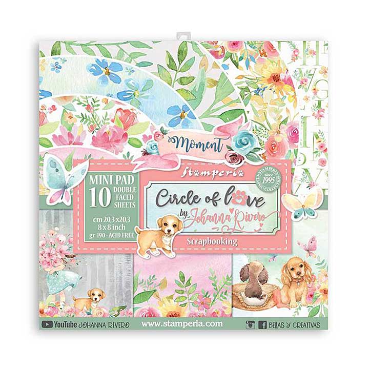 Stamperia Mini Scrapbooking Pad 10 Double Sided Sheets (8x8) Circle Of Love