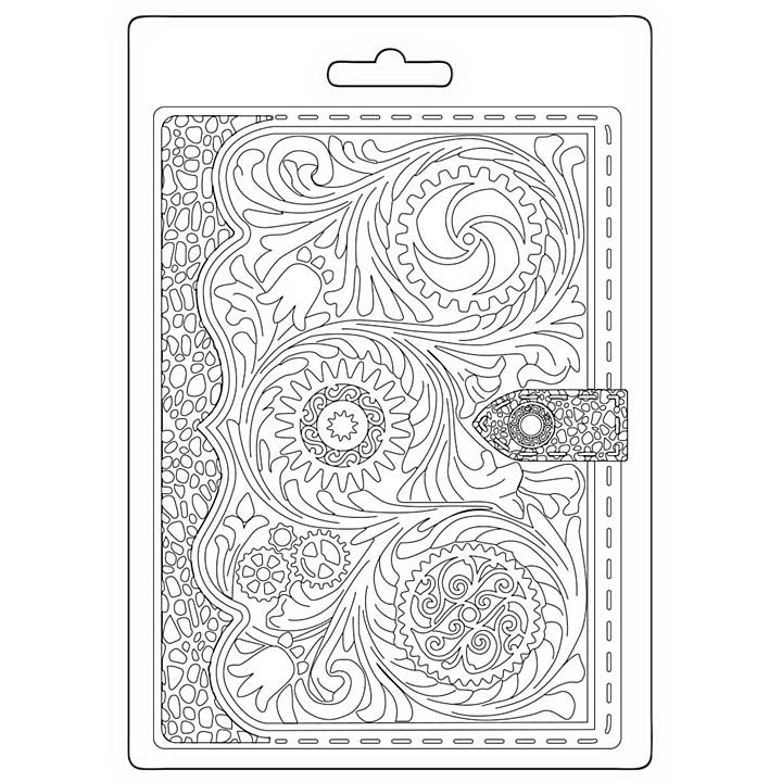 Stamperia Soft Maxi Mould A5 - Magic Forest Book Pattern