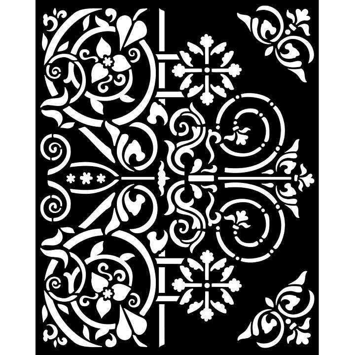 Stamperia Stencil 7.87X9.84 - Magic Forest Door Ornaments