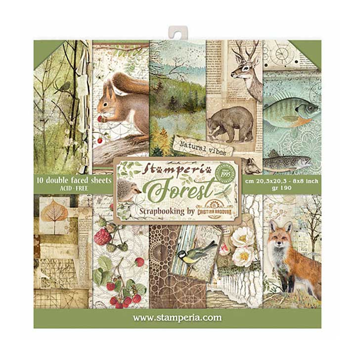 SO: Stamperia Forest 8x8 Inch Paper Pack (SBBS06)