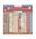 SO: Stamperia Vintage Library Maxi Background Selection 12x12 Inch Paper Pack (SBBL133)