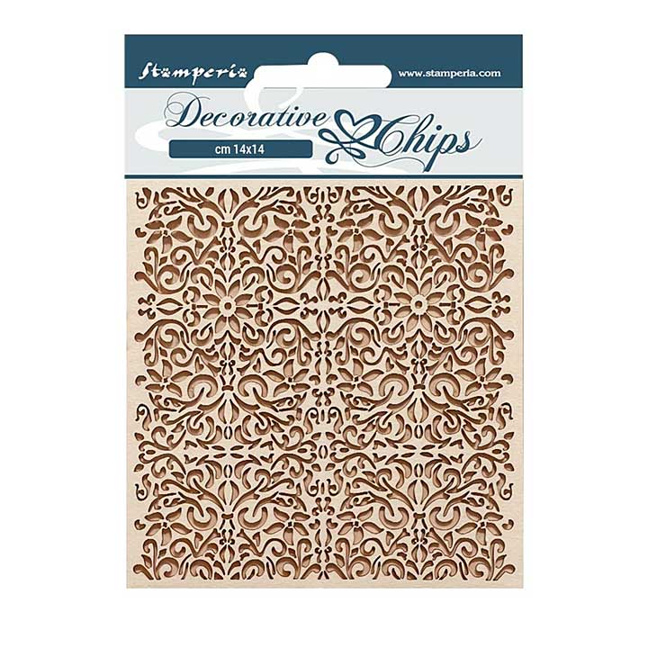 Stamperia Vintage Library Decorative Chips Pattern (SCB164)