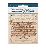 Stamperia Vintage Library Decorative Chips Letters (SCB163)