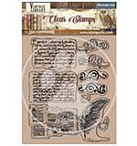 SO: Stamperia Vintage Library Clear Stamps Calligraphy (WTK172)