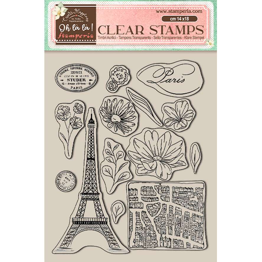 Stamperia Create Happiness Oh la la Clear Stamps Tour Eiffel (WTK174)