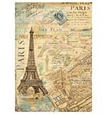 Stamperia A4 Rice Paper Around The World Paris