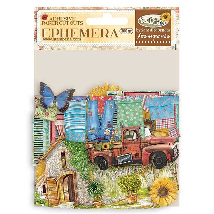 SO: Stamperia Ephemera Sunflower Art Elements And Sunflowers