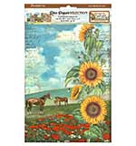Stamperia Selection of 6 A4 Rice Paper Sunflower Art