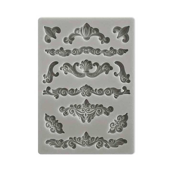 Stamperia Silicon Mould A6 Sunflower Art Corners And Embellishments